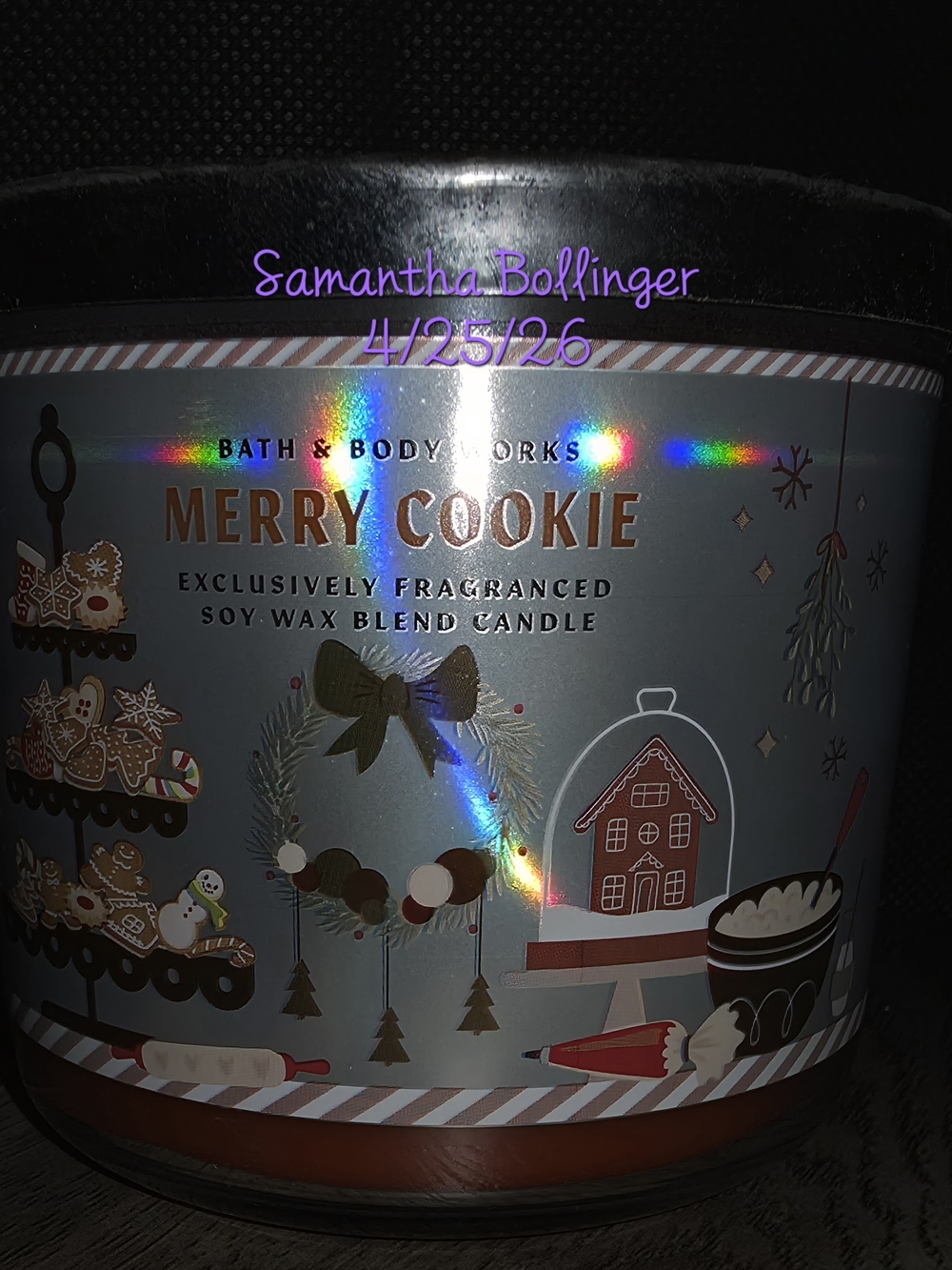 Bath & Body Works 3-Wick Candle Merry Cookie